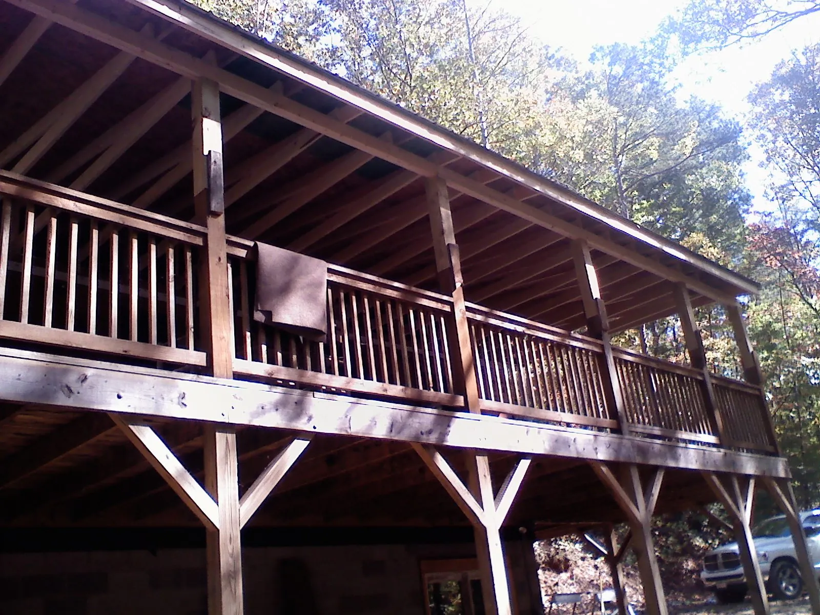 Timber framing under a new elevated porch and deck — Roof Leak Repair in Seven Mile by Roofing Brothers